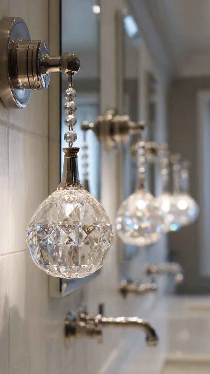 Why Do These 17 Bathroom Light Fixtures Look So Expensive? 10 Crystal Drop Lights For a Touch of Glam