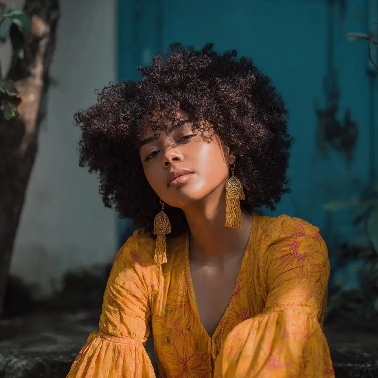 14 Stunning Ways to Rock Curtain Bangs on Curly Hair 15 Curly Afro with Curtain Bangs