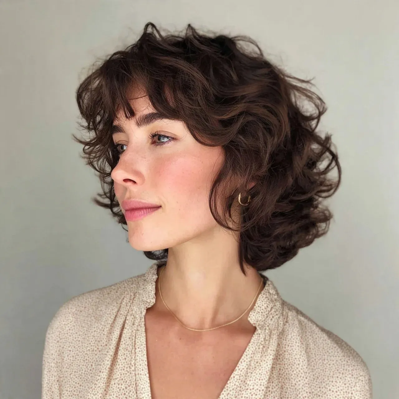 14 Stunning Ways to Rock Curtain Bangs on Curly Hair 2 Curly Bob with Curtain Bangs