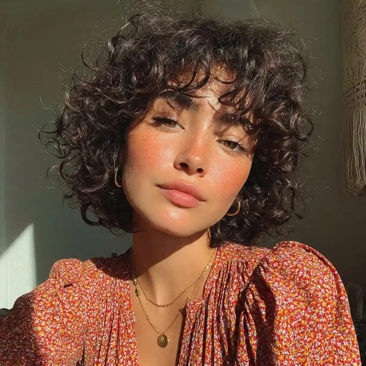 14 Stunning Ways to Rock Curtain Bangs on Curly Hair 14 Curly Fro with Curtain Bangs