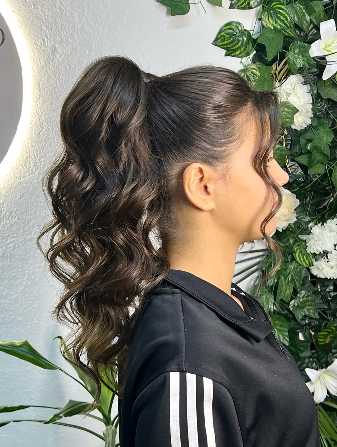 15 Curtain Bangs Medium Hair Styles That Are All About Effortless Chic 7 Curtain Bangs + High Ponytail