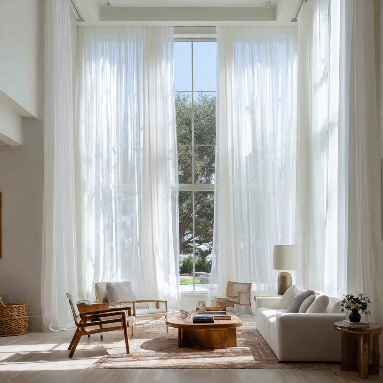 15 Tiny Living Room Ideas 2026: Small Space, Big Style 9 Hang Curtains High and Wide