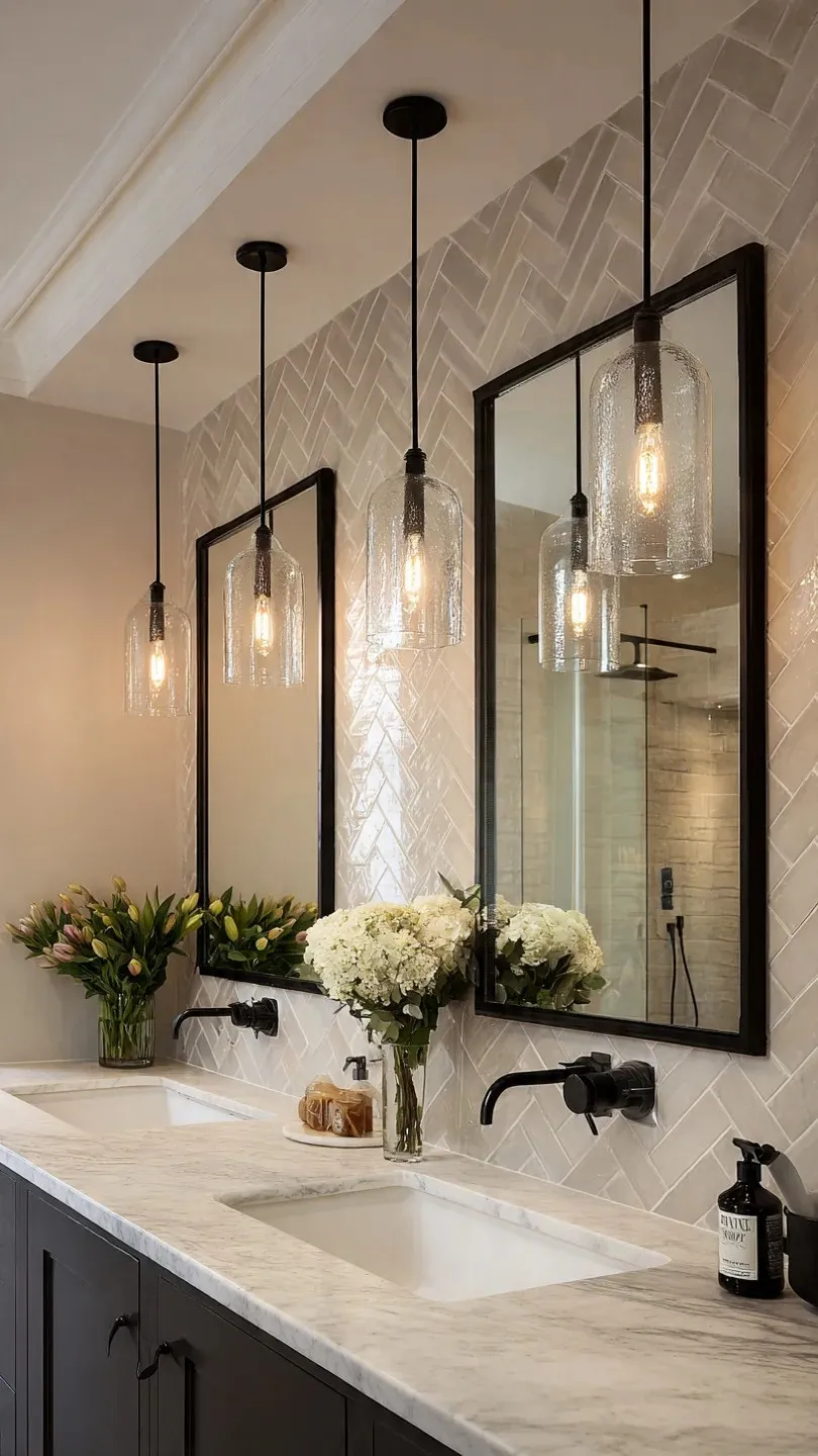 Why Do These 17 Bathroom Light Fixtures Look So Expensive? 9 Pendant Lights Perfect for Above the Sink