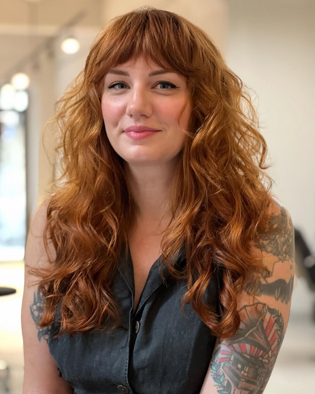 14 Curtain Bangs Long Hair Ideas That Will Make You Want to Cut Your Hair Today 12 Shaggy Layers + Curtain Bangs