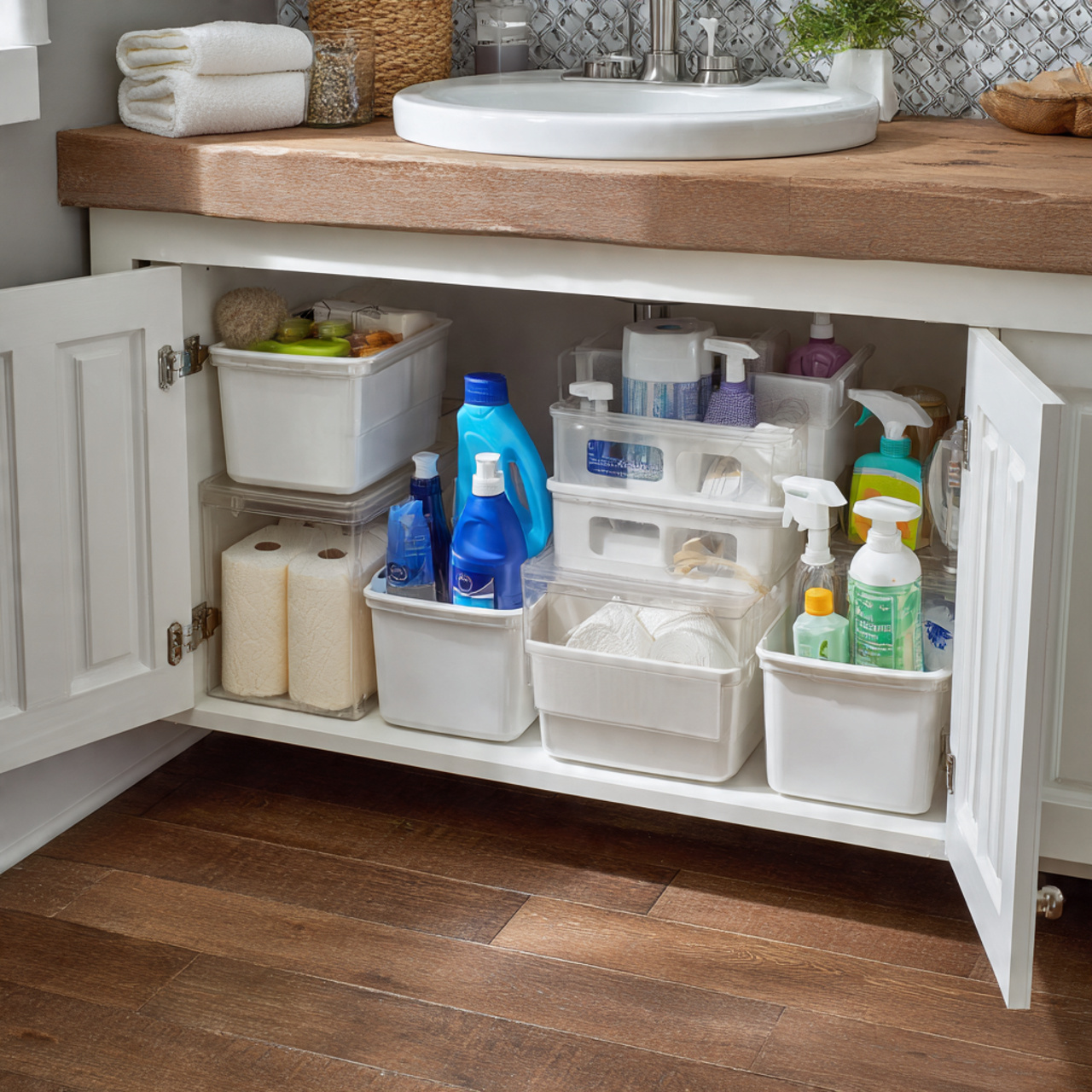 13 Bathroom Storage Ideas for Small Spaces That Make Bathrooms Look Twice as Big 7 Stackable Drawer Organizers Under the Sink