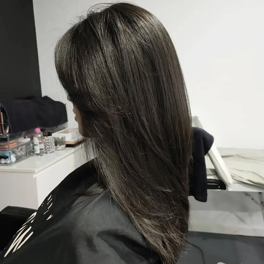 14 Curtain Bangs with Layers: The Ultimate Style Guide for Effortless Chic Looks 11 Straight and Layered with Curtain Bangs