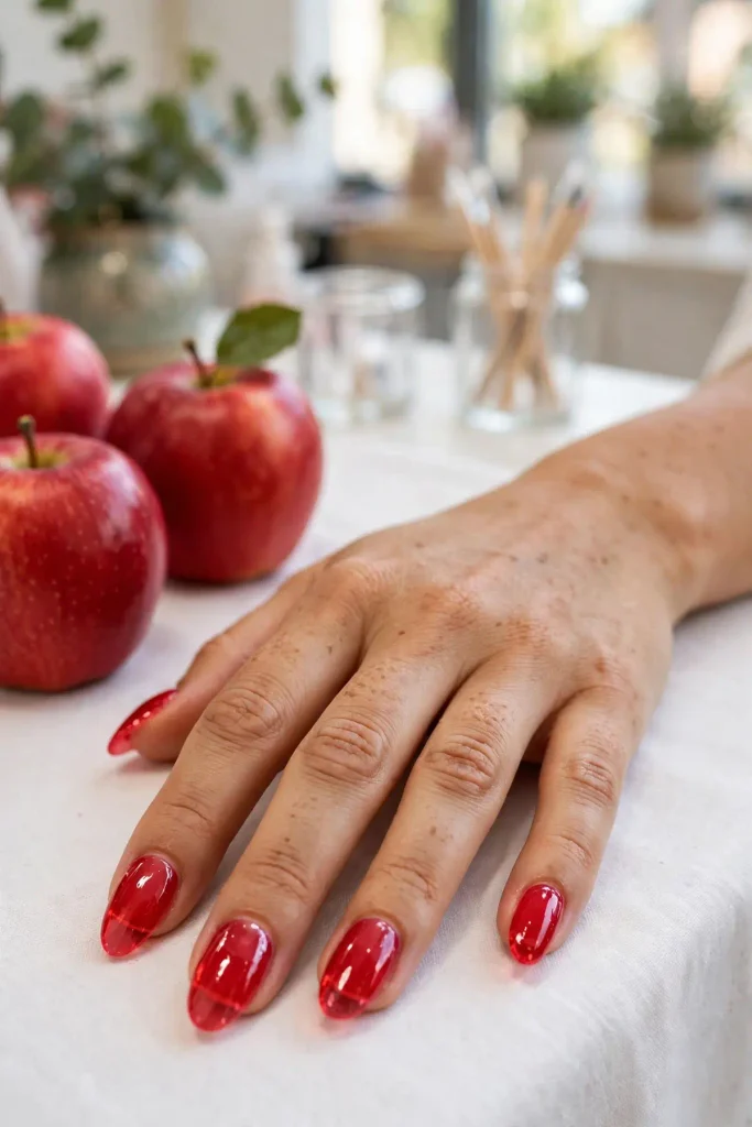 17 Best Nail Design Ideas for February That Go Beyond Basic Valentine's 6 f04 candy apple jelly