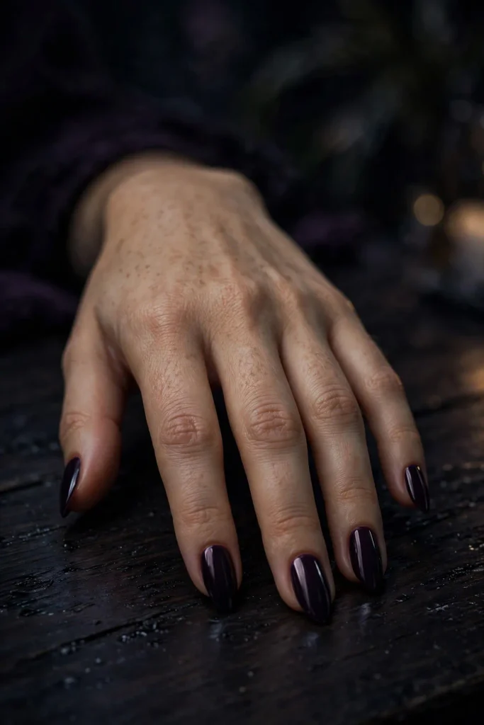 17 Best Nail Design Ideas for February That Go Beyond Basic Valentine's 11 f09 midnight plum