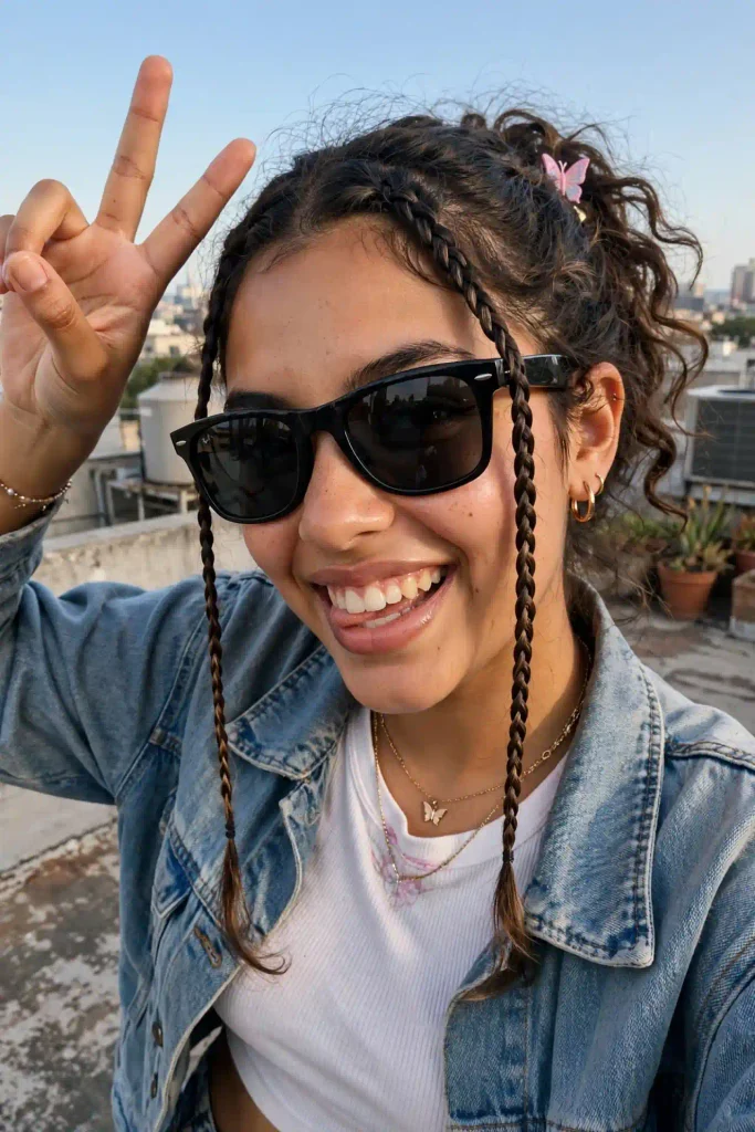 02 y2k face framing front braids
