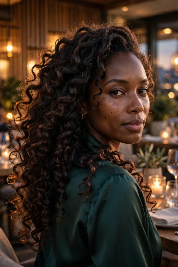 04 side swept loose curls