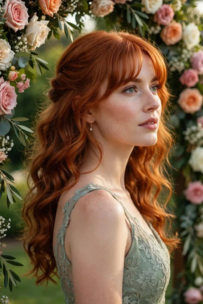 13 Wedding Guest Hairstyles, Chosen Like Entrées on an RSVP Card 8 07 curtain bangs loose curls