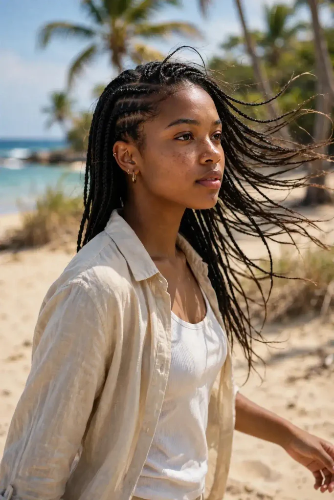 08 side parted braids
