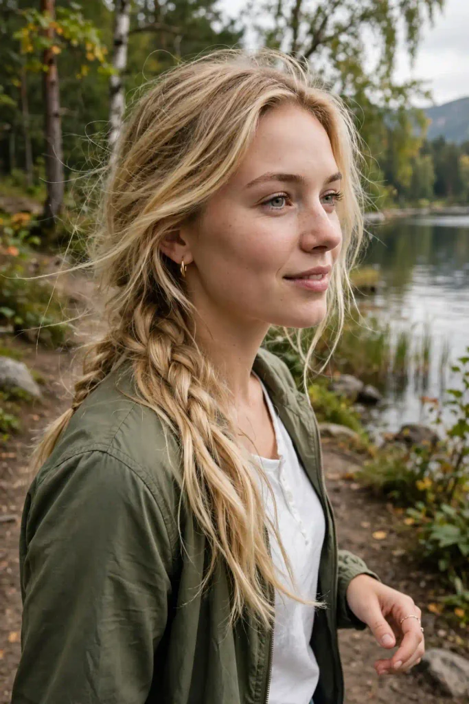 09 loose fishtail braid one side