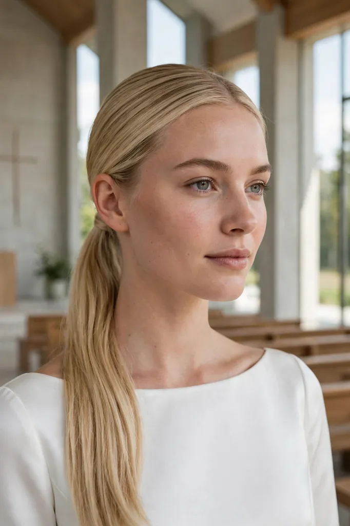 09 sleek low ponytail