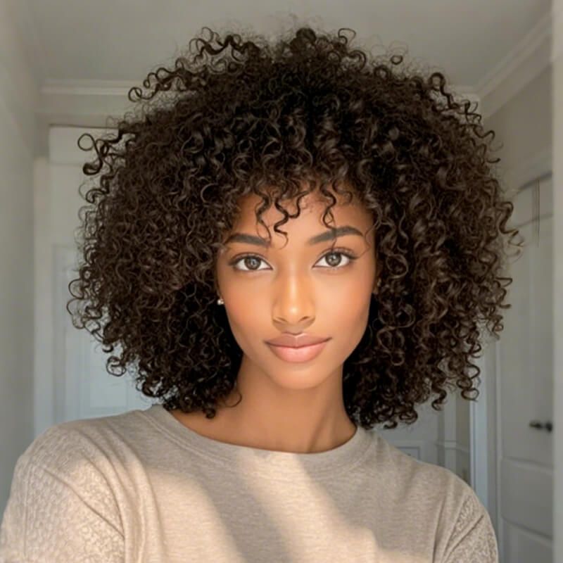 12 Afro Hairstyle Ideas That Are Bold, Gorgeous, and Seriously Easy to Love 11 Afro with Bangs