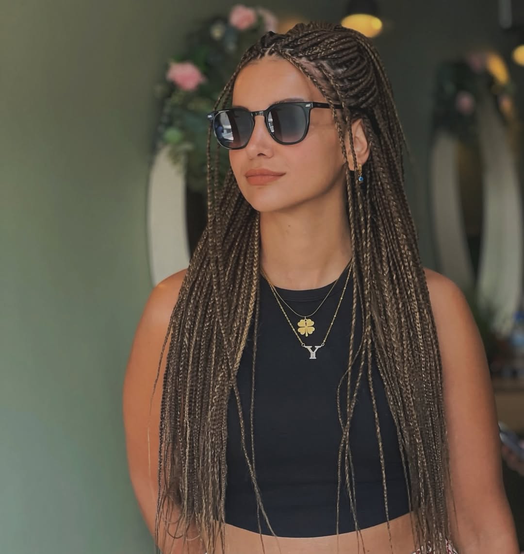 13 Natural Hairstyle Ideas That'll Make You Fall in Love With Your Hair All Over Again 6 Box Braids