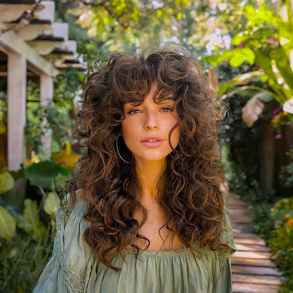 12 Wolf Cut With Bangs Ideas 2026 — The Trendy Hairstyle Guide You Have Been Waiting For 6 Curly Wolf Cut With Bangs