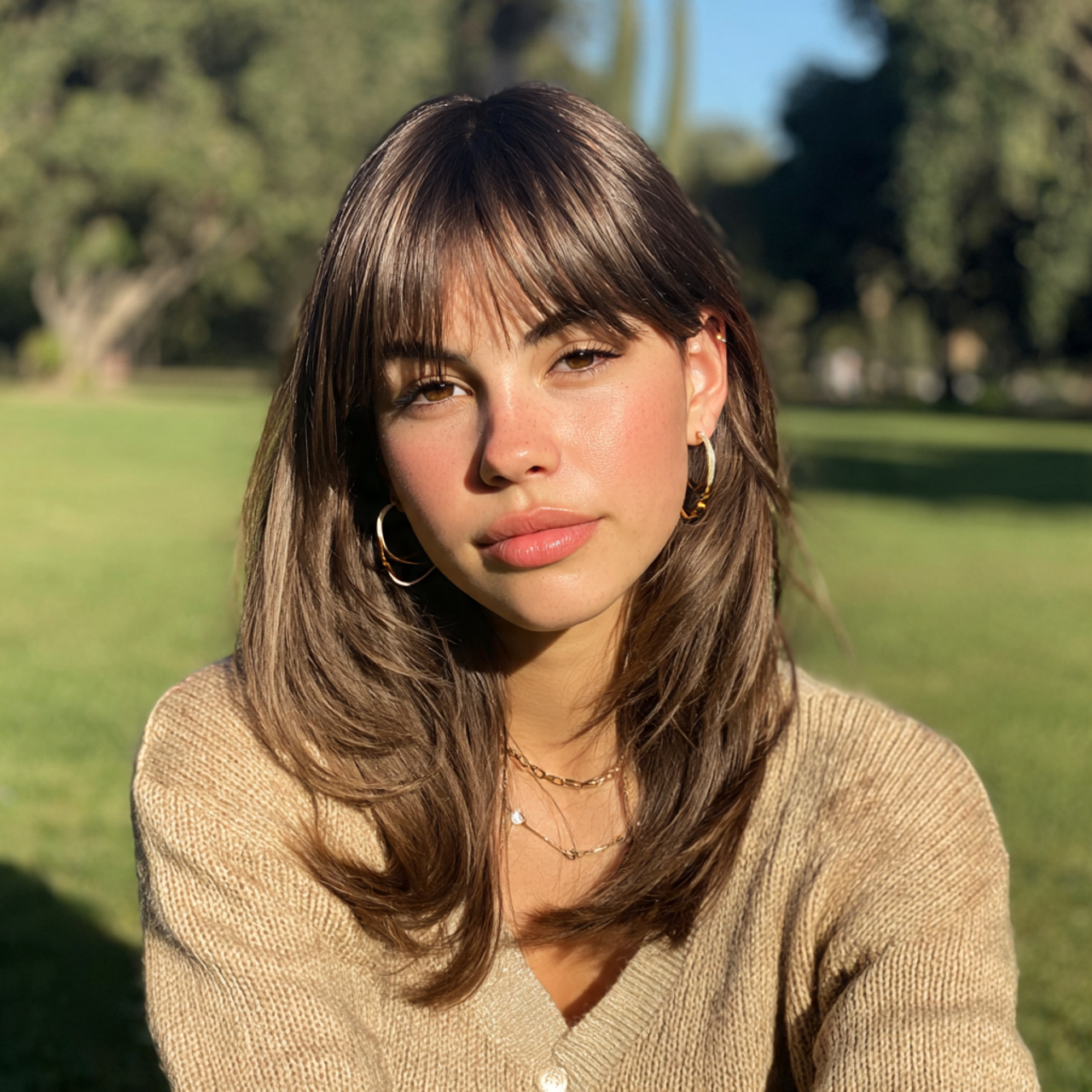 15 Oval Face Hairstyles Ideas That'll Give You Instant Main Character Energy in 2026 3 Curtain Bangs with Face-Framing Long Layers