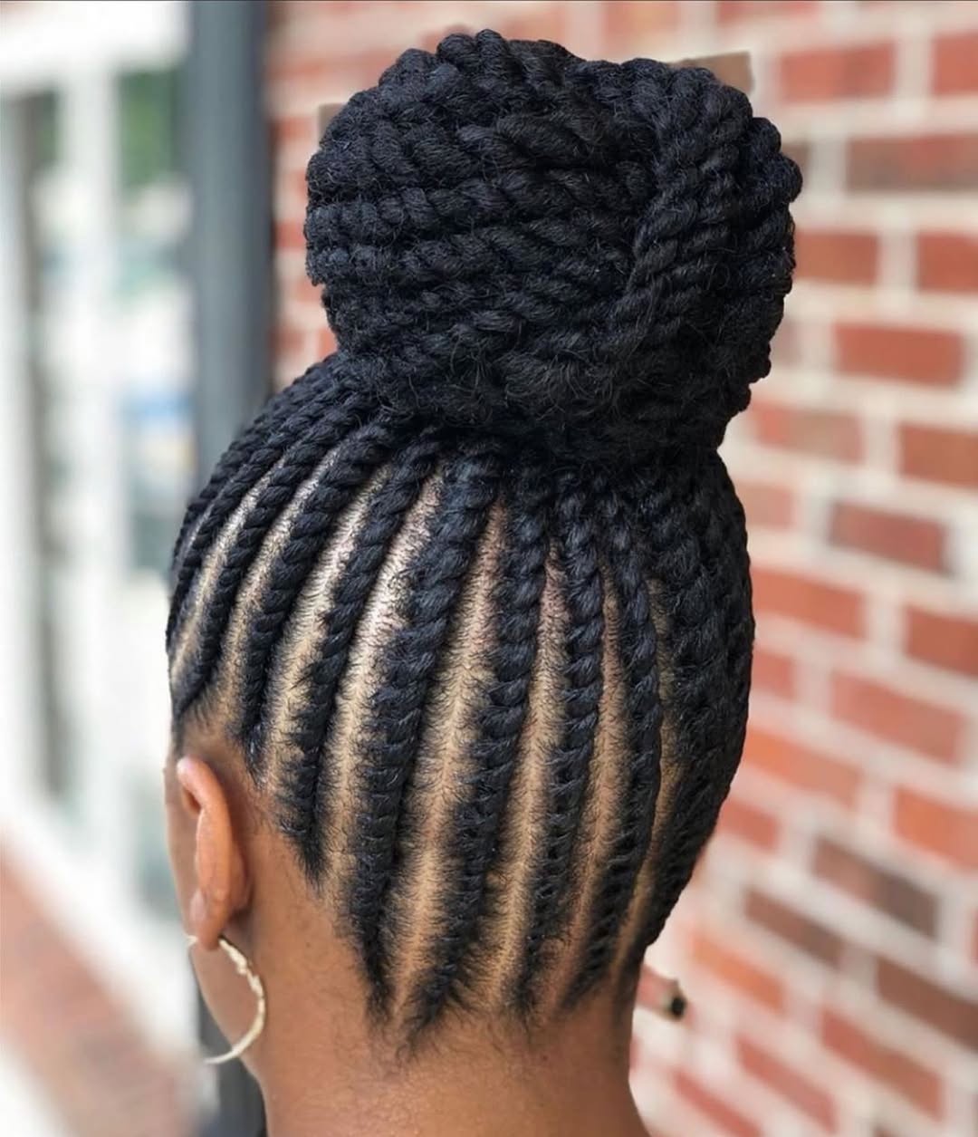 13 Twist Hairstyles Ideas That Are Cute, Low-Effort, and Honestly So Good 8 Flat Twists into a Bun