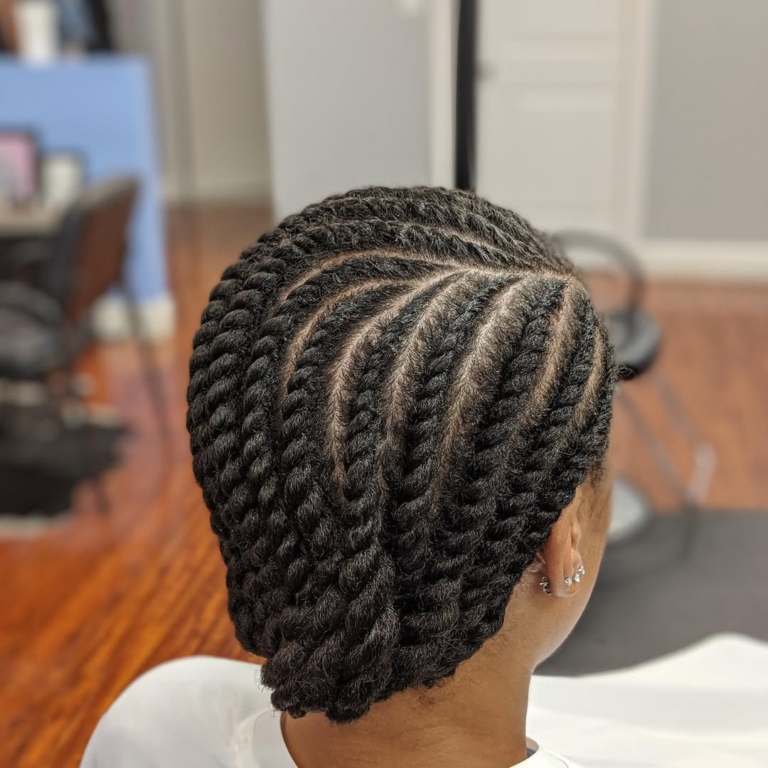 13 Natural Hairstyle Ideas That'll Make You Fall in Love With Your Hair All Over Again 7 Flat Twists — Sleek