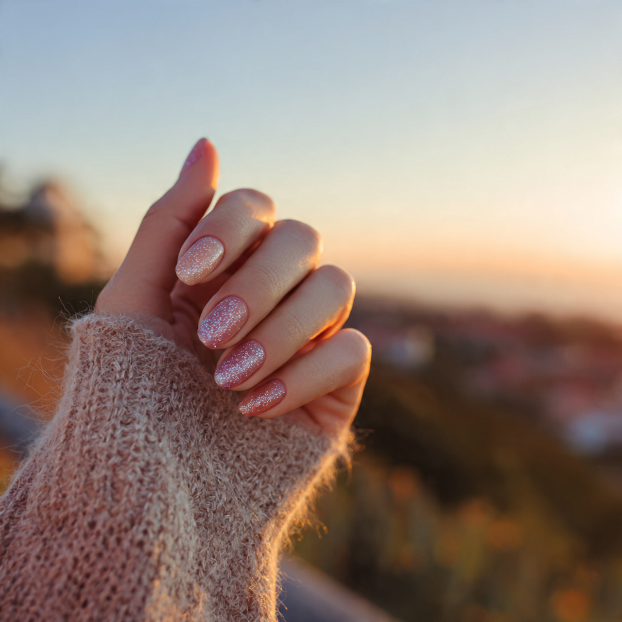 13 Easy Nail Art Ideas (Beginner-Friendly, Cute, and Fast) 4 Glitter Gradient (The “No-Blend” Ombre)
