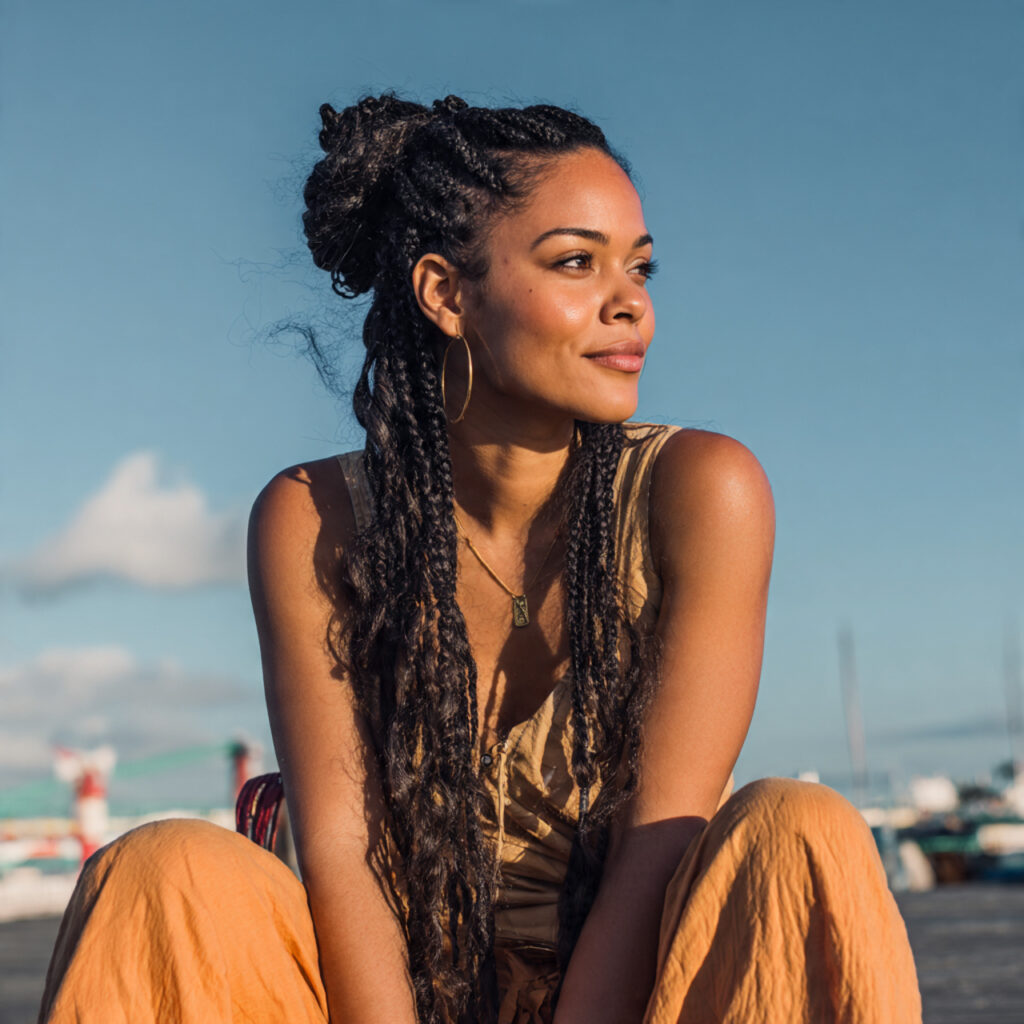 12 Protective Hairstyle Ideas That Are Cute, Low-Maintenance, and Seriously Save Your Hair 3 Knotless Braids