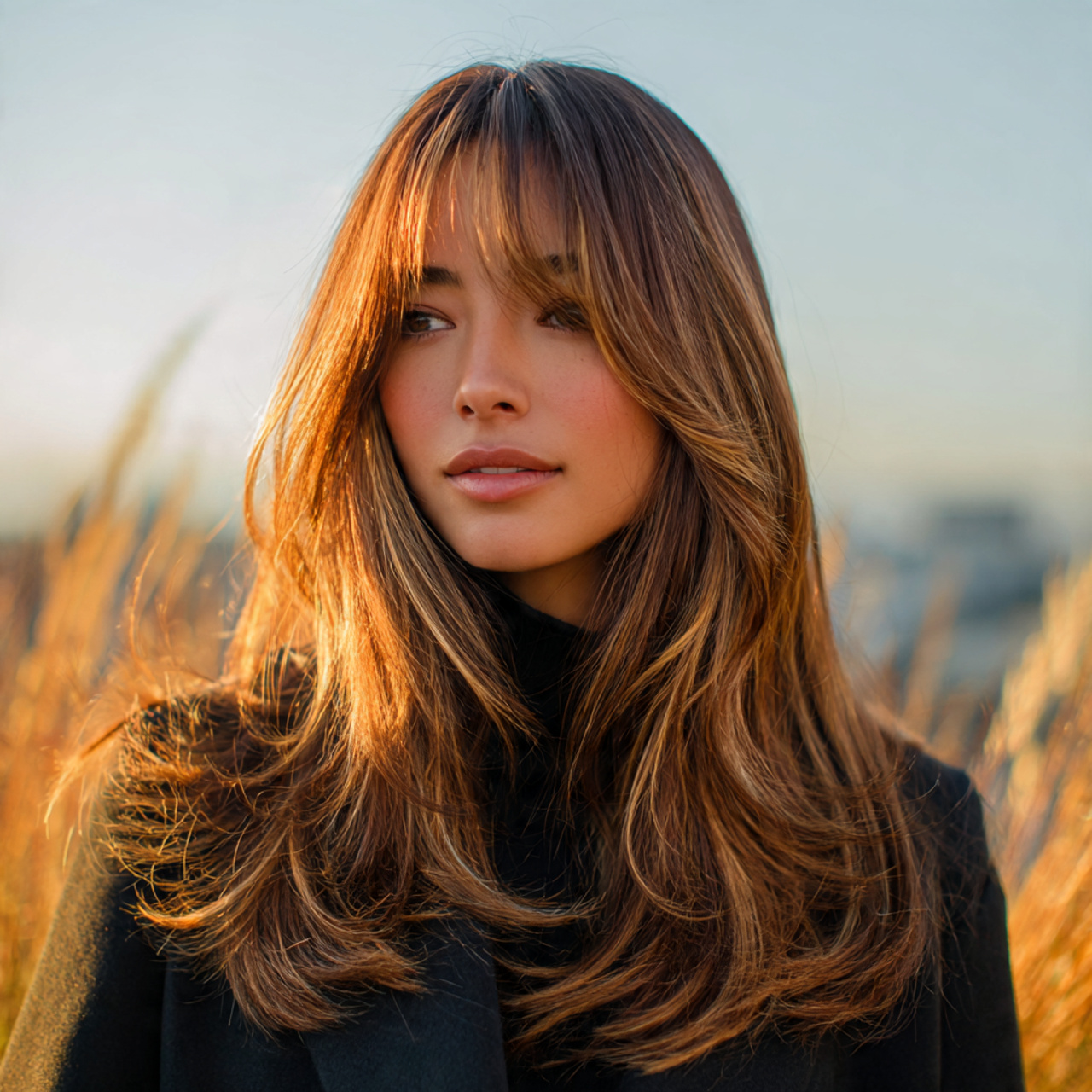 13 Long Wolf Cut Ideas 2026: The Ultimate Style Guide You Need Right Now 12 Long Wolf Cut With Curtain Bangs and Highlights