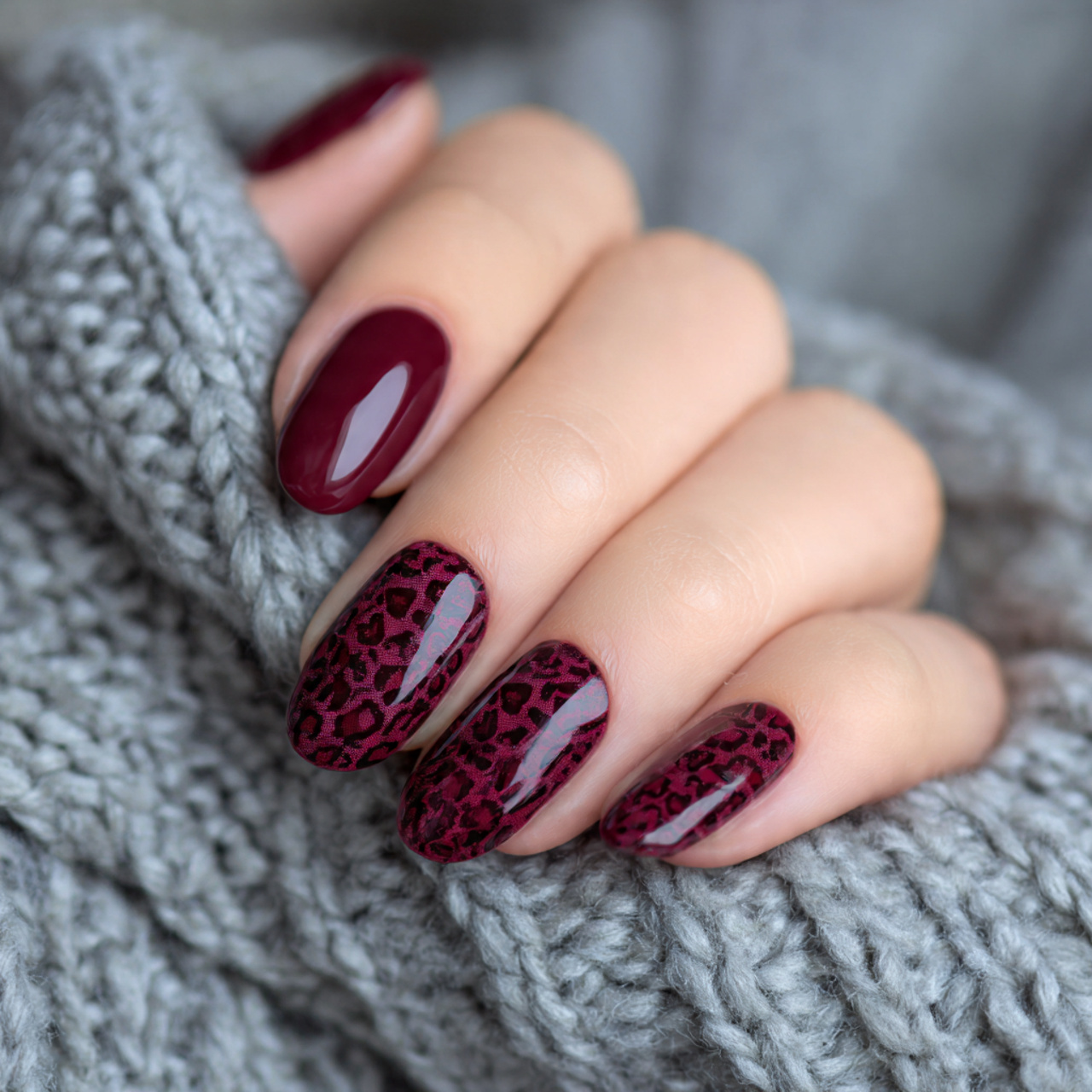 12 Nail Art Maroon Ideas: Bold, Classy, and Surprisingly Versatile 12 Maroon Animal Print