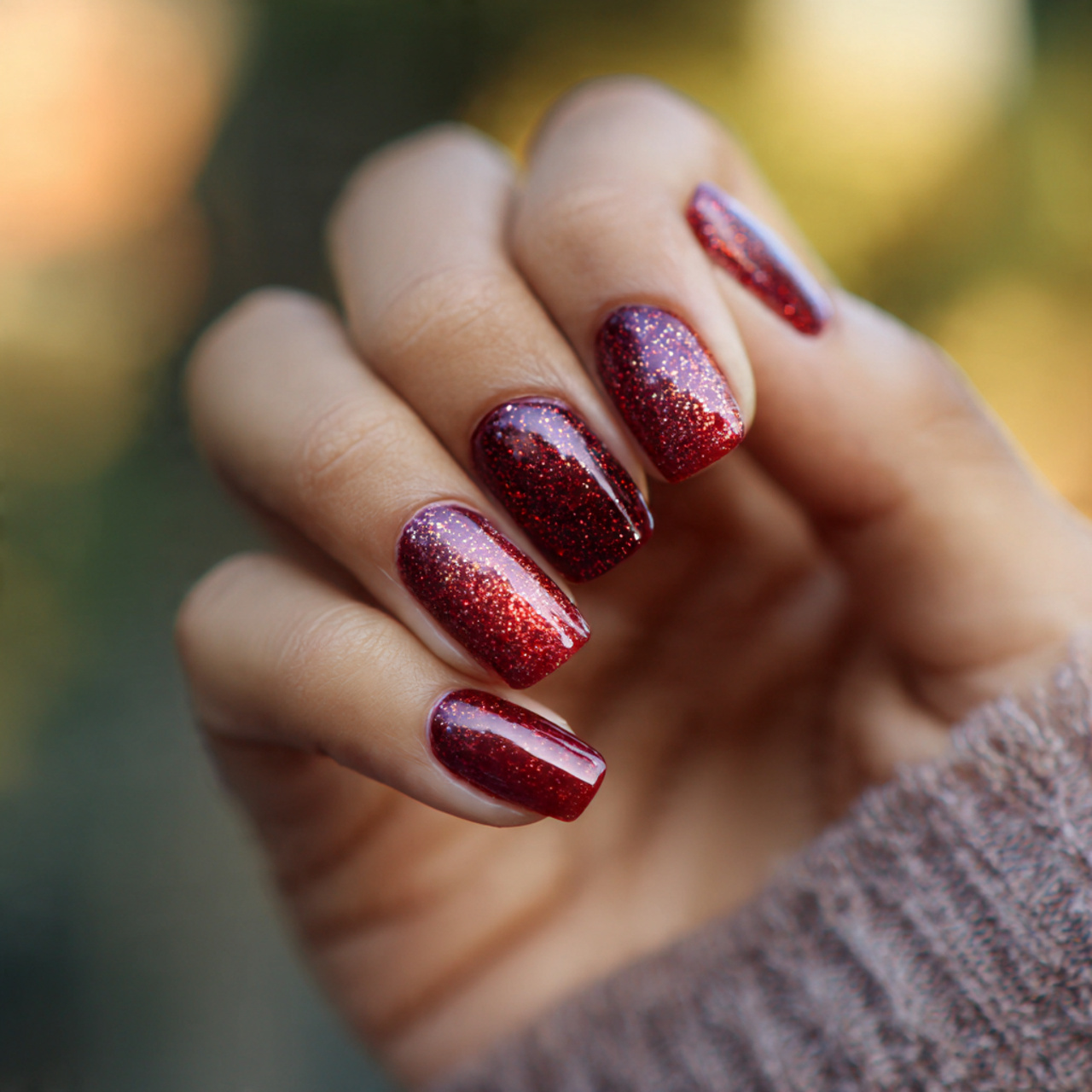12 Nail Art Maroon Ideas: Bold, Classy, and Surprisingly Versatile 11 Maroon Glitter Gradient