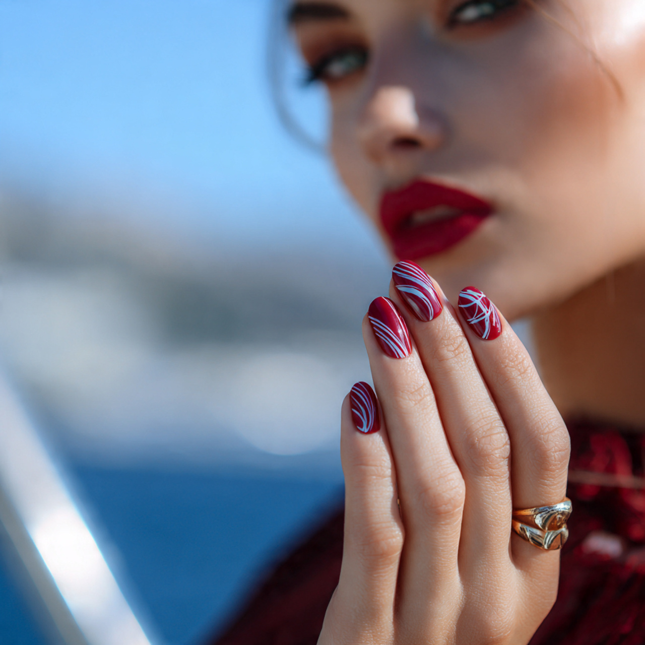 12 Nail Art Maroon Ideas: Bold, Classy, and Surprisingly Versatile 13 Maroon Swirls & Abstract Waves