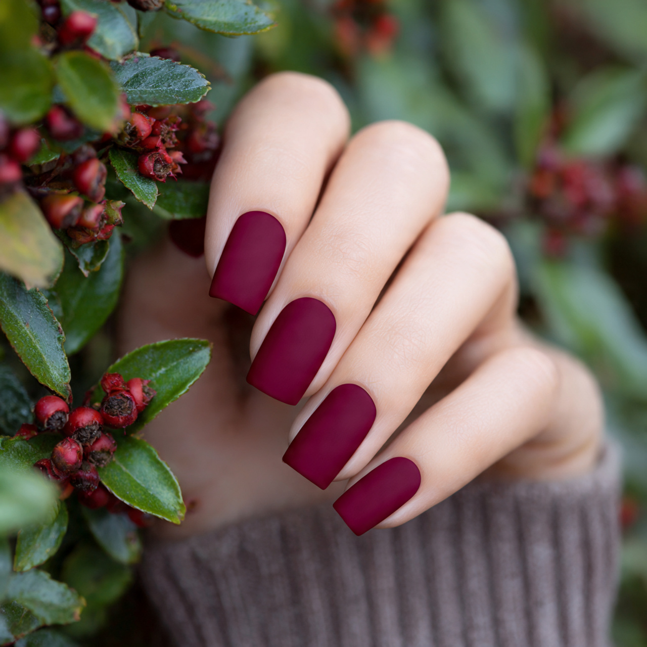 12 Nail Art Maroon Ideas: Bold, Classy, and Surprisingly Versatile 3 Matte Maroon Velvet