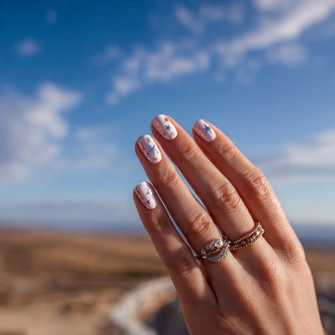 13 Easy Nail Art Ideas (Beginner-Friendly, Cute, and Fast) 13 Minimal Star Nails