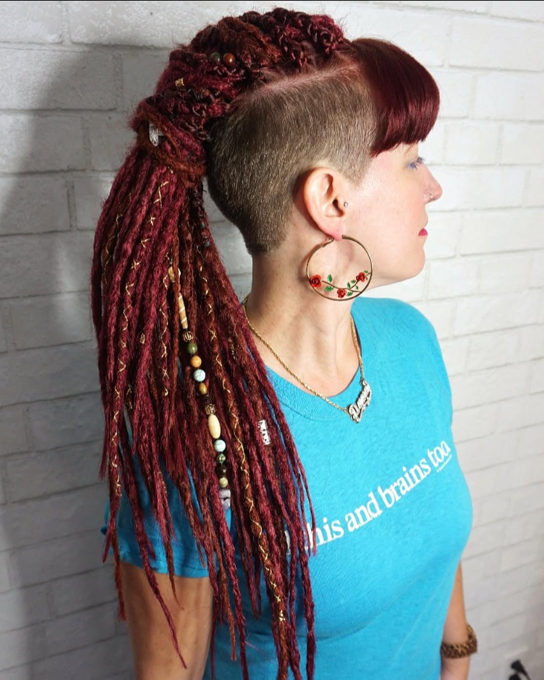 13 Dreadlock Hairstyle Ideas That Are Seriously Cool, Stylish, and So Easy to Wear 12 Mohawk Dreadlock Style