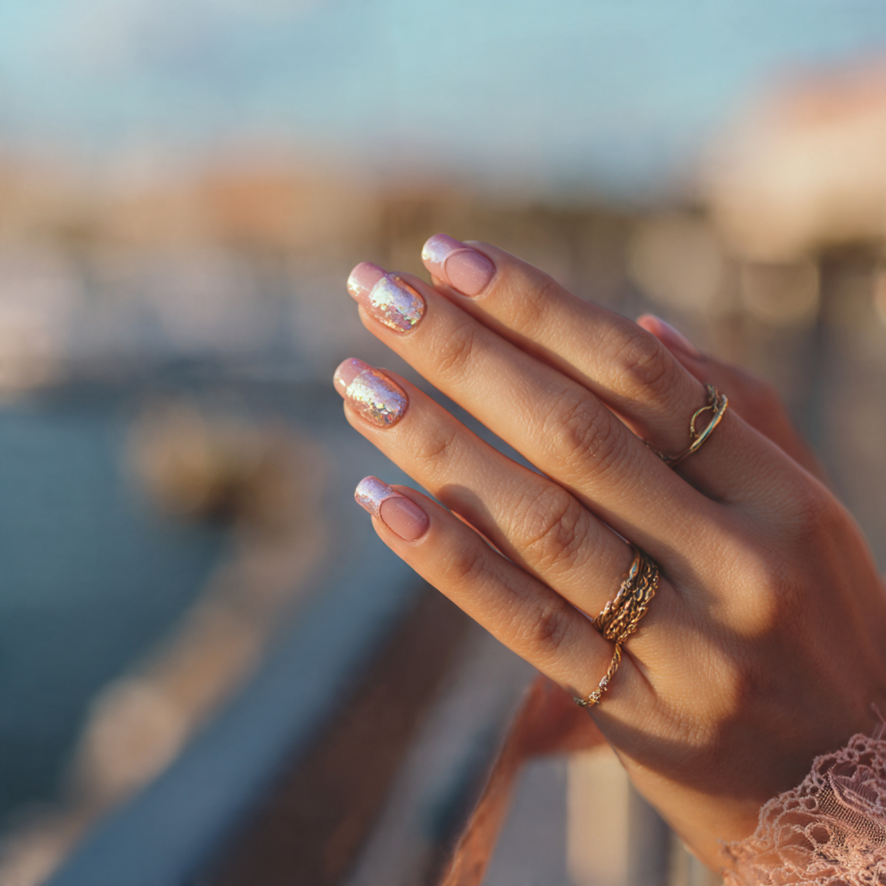 13 Easy Nail Art Ideas (Beginner-Friendly, Cute, and Fast) 6 Negative Space Half-Moon