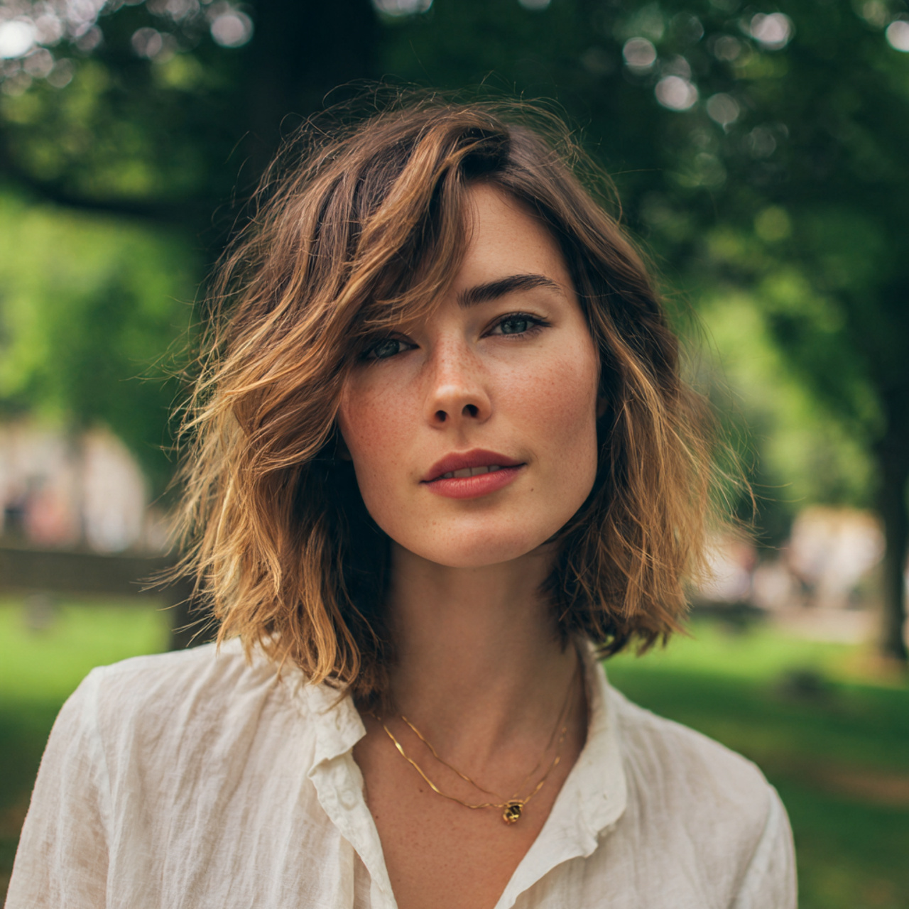 15 Oval Face Hairstyles Ideas That'll Give You Instant Main Character Energy in 2026 13 Shaggy Lob with Piecey Texture