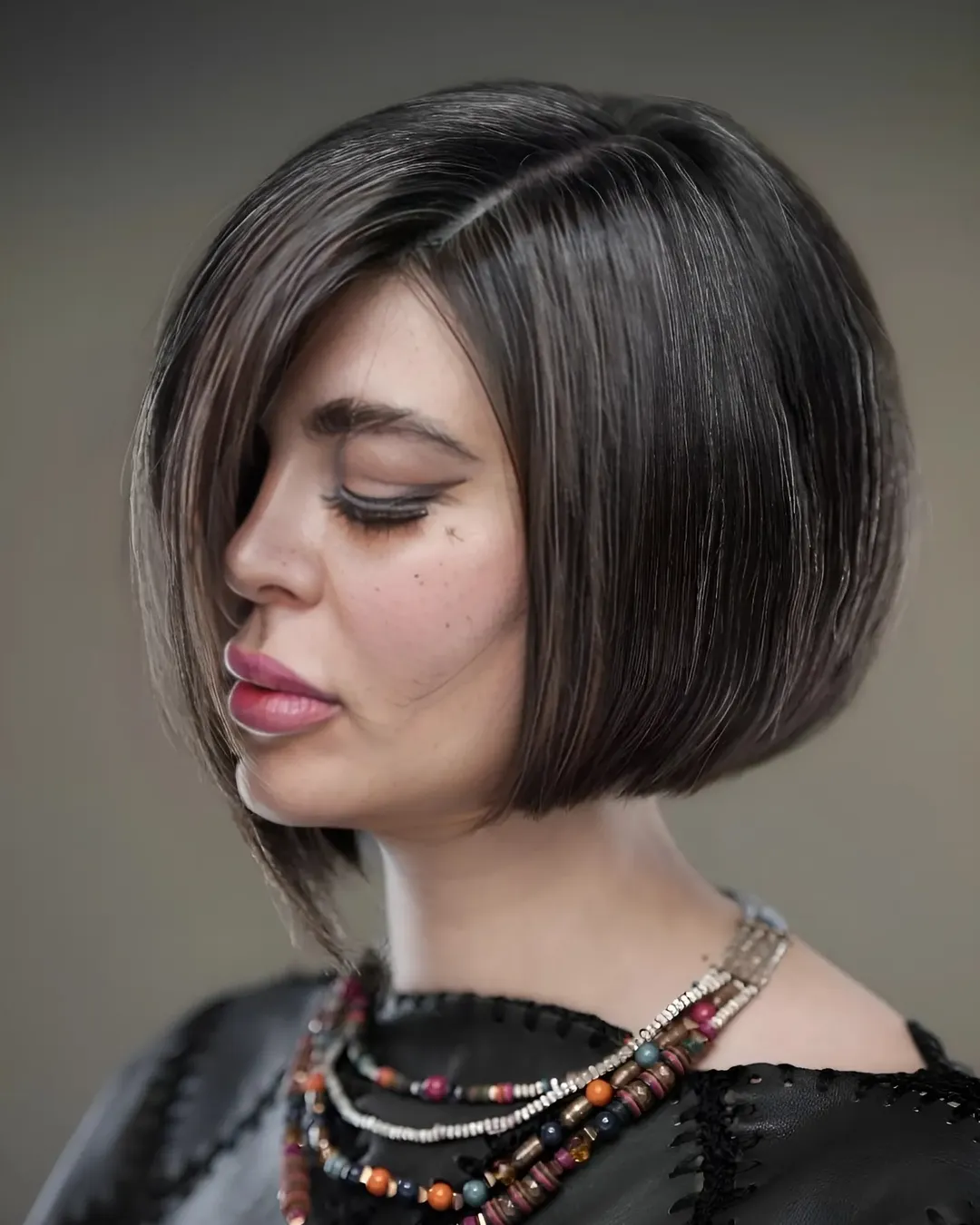 14 Short Hair with Bangs Ideas You Can Totally Rock Tomorrow 14 The Asymmetrical Bob + Side Swept Bangs