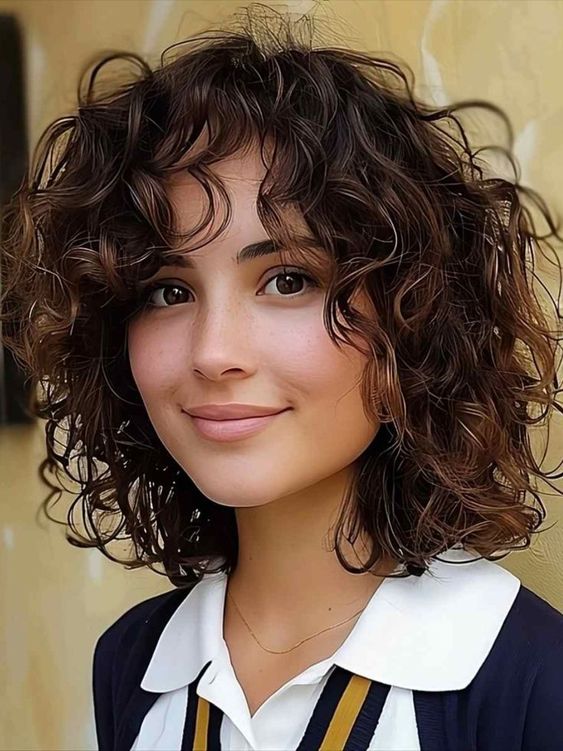 13 Short Curly Hair Ideas 2026: Transform Your Look With These Trendy Styles 5 The Curly Lob (Long Bob)
