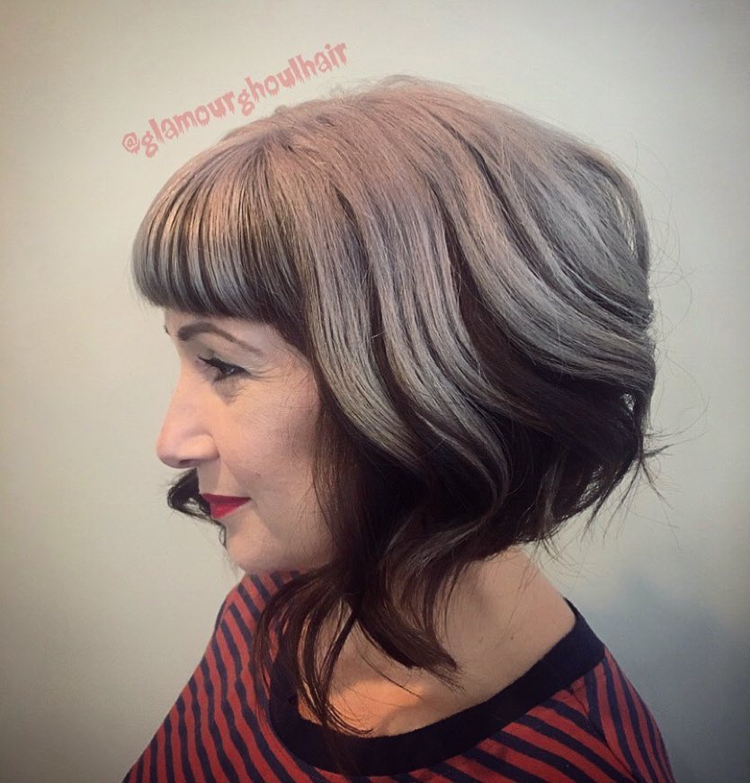 14 Short Hair with Bangs Ideas You Can Totally Rock Tomorrow 2 The Retro Bob + Curtain Bangs