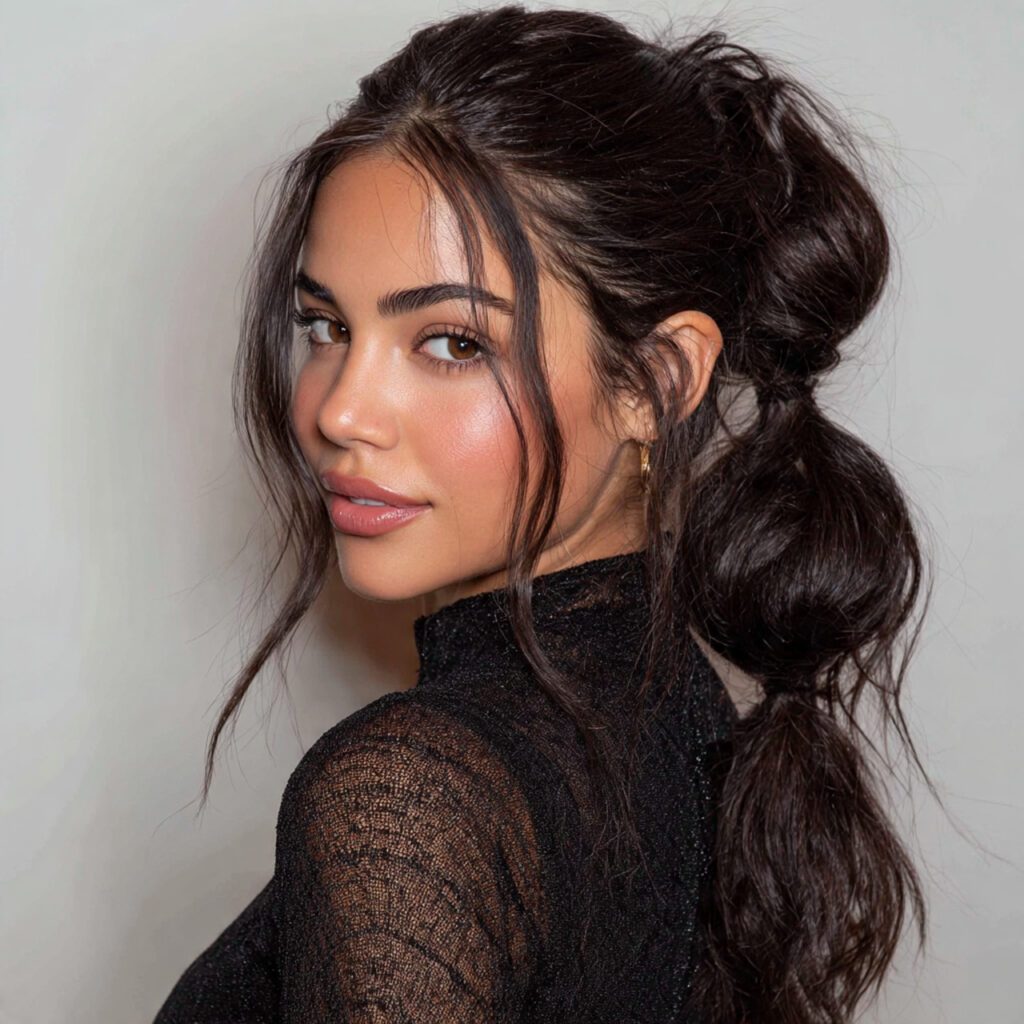 14 Greasy Hair Hairstyles That Actually Look Chic, Not “I Overslept Again.” 11 bubble ponytail for greasy hair hairstyles