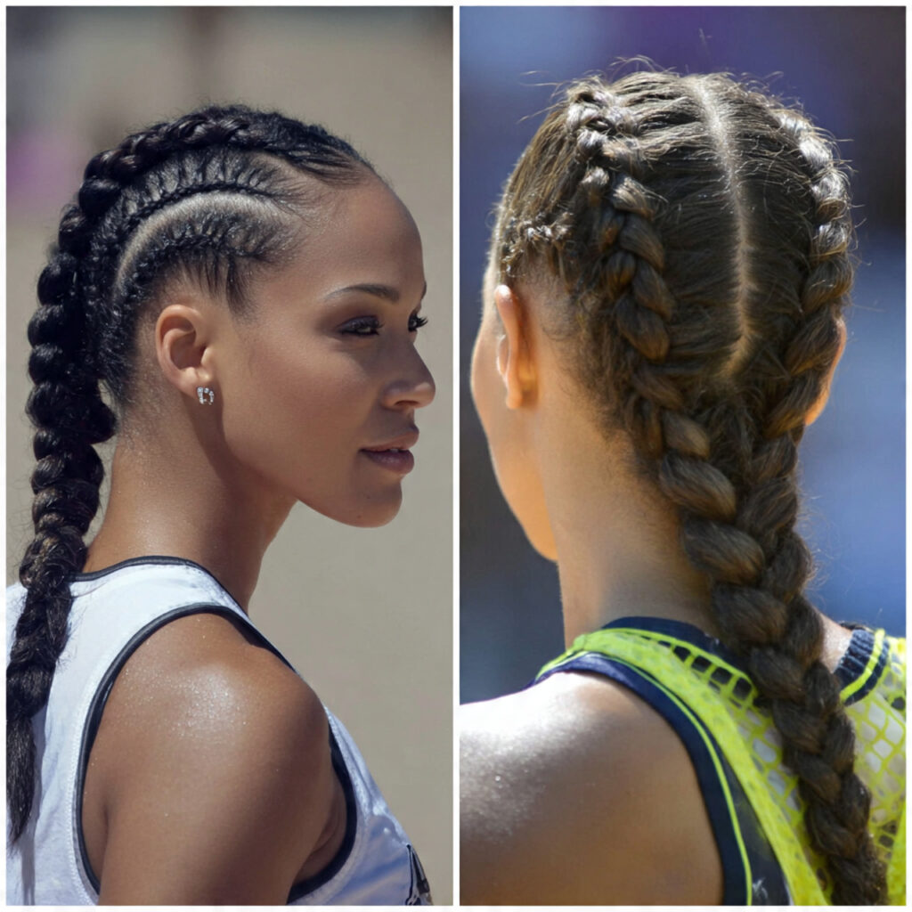 13 Volleyball Hairstyles Ideas That Are Cute, Game-Ready, and Actually Stay Put 12 cornrow braids for volleyball hairstyles