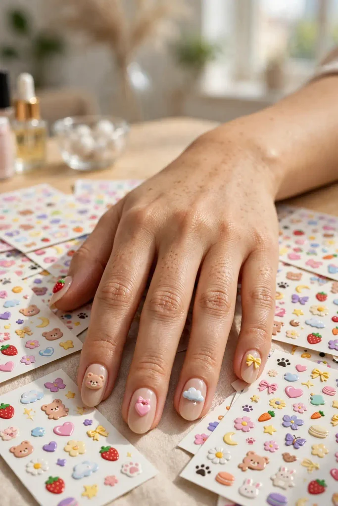 14 Korean Nail Art Ideas, Starring Your Inner K-Drama Cast 11 k09 korean sticker art