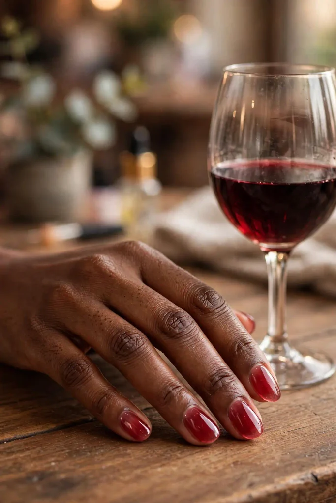 14 Korean Nail Art Ideas, Starring Your Inner K-Drama Cast 15 k13 wine syrup
