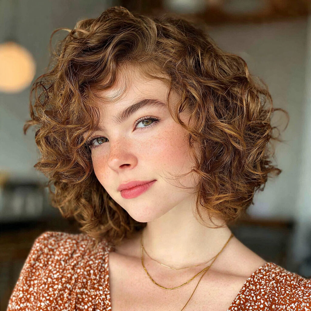 14 Short Curly Hairstyles That Are Cute, Cool, and Basically Doing the Most in the Best Way 7 layered curly lob for short curly hairstyles
