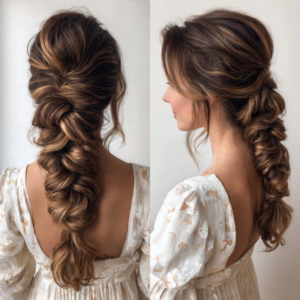 15 Engagement Hairstyle Ideas That Are Romantic, Chic, and Seriously Photo-Ready 16 loose braid with soft volume for engagement hairst