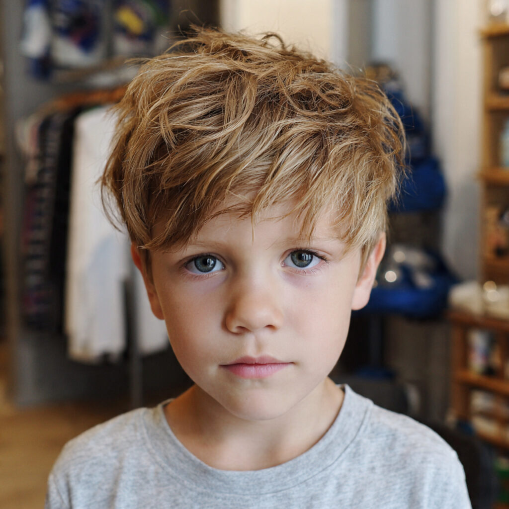 14 Boy Hairstyle Ideas That Are Seriously Cool Right Now 6 messy fringe cut for boy