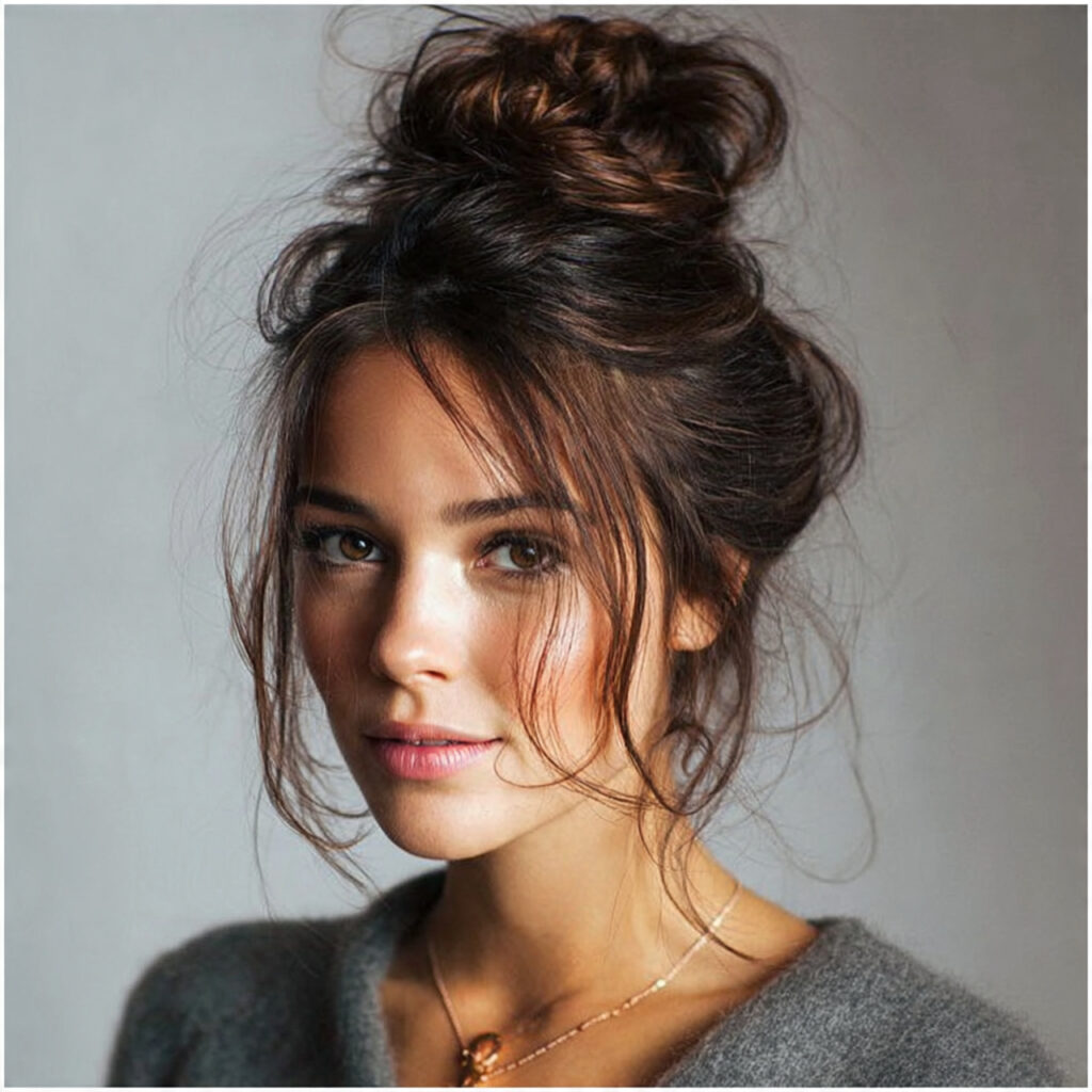 14 Greasy Hair Hairstyles That Actually Look Chic, Not “I Overslept Again.” 5 messy top knot for greasy hair hairstyles