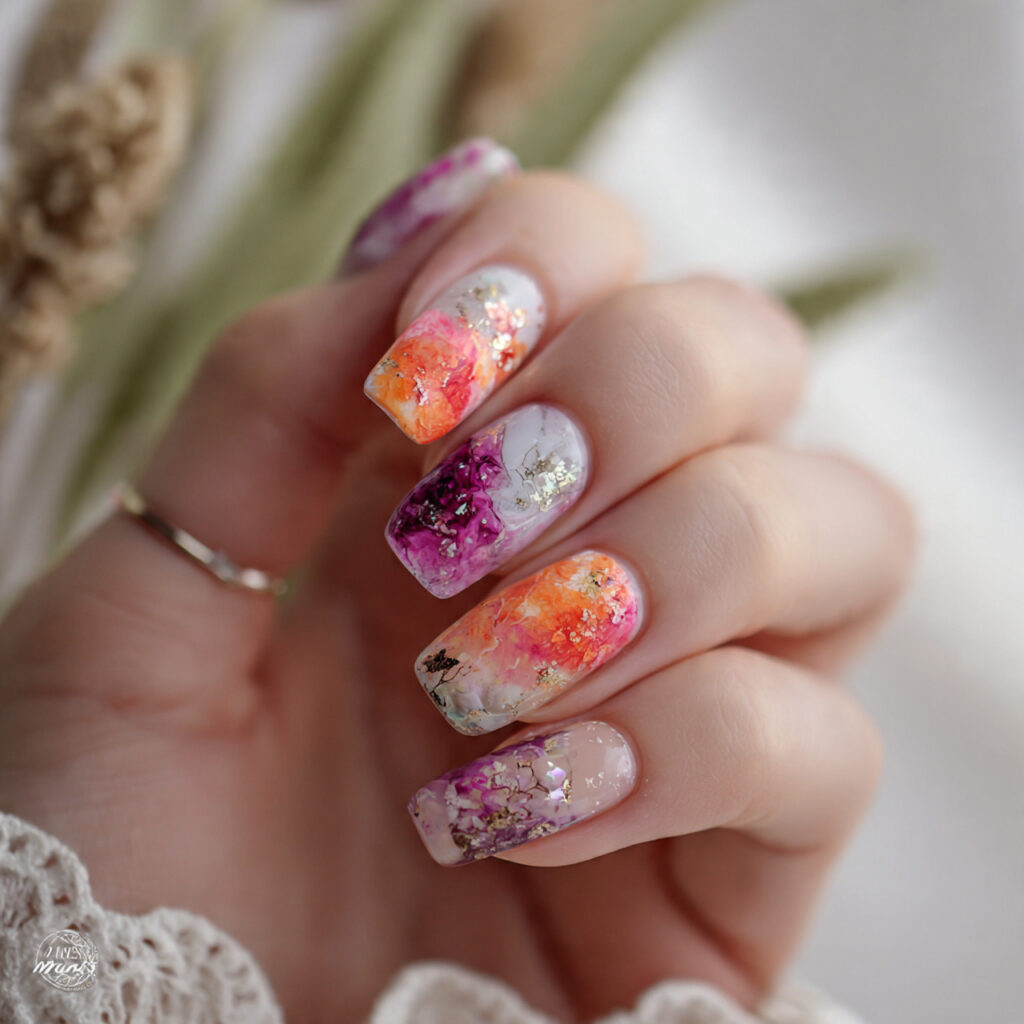 14 Korean Nail Art Ideas: The Cutest, Glossiest Designs You’ll Want Immediately 5 milk bath nails for korean nail art