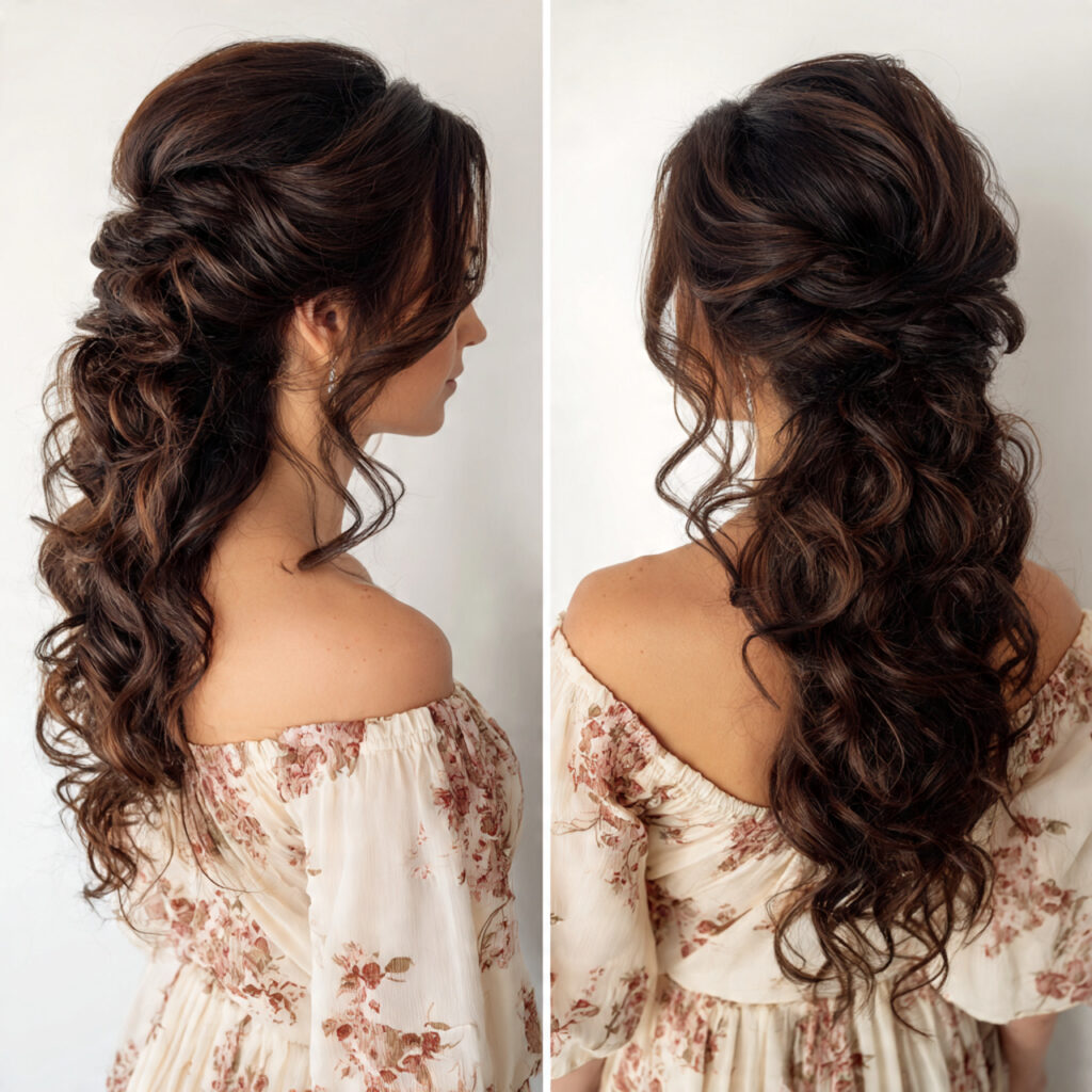 14 Open Hairstyle Ideas That Are Cute, Easy, and Giving Main-Character Energy 13 romantic curls with open hair