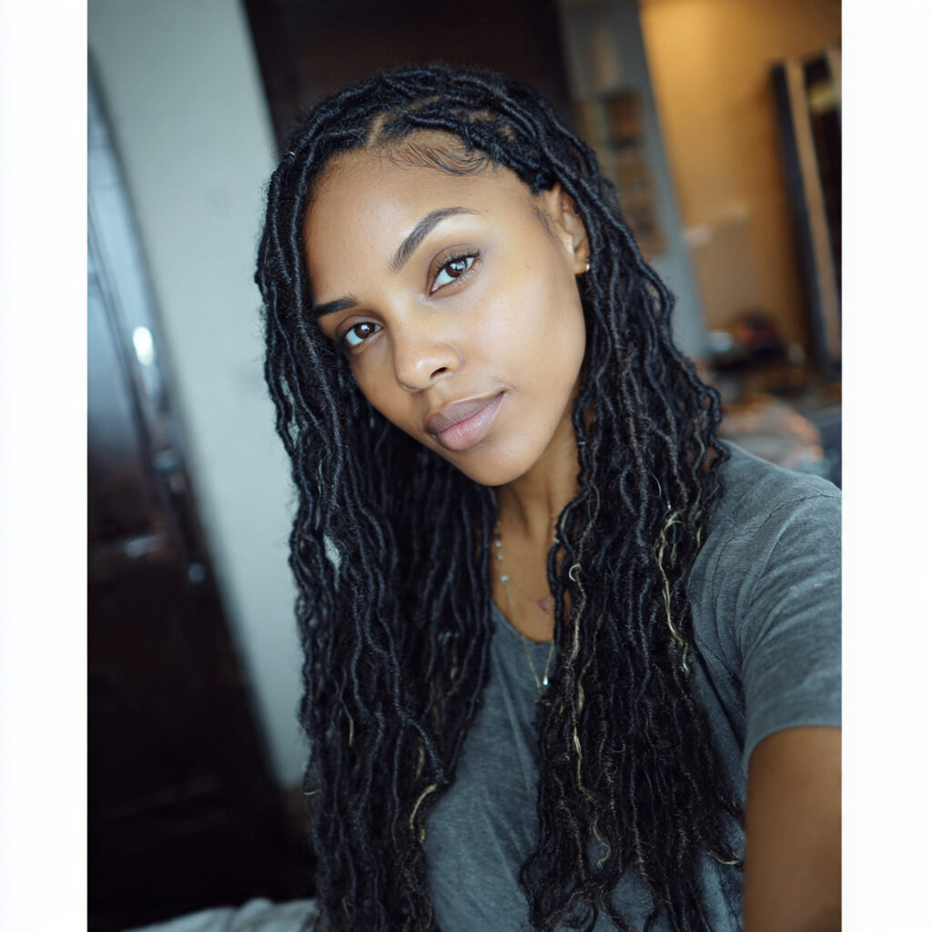 13 Locs Hairstyle Ideas That Are About to Be Your Whole Personality 14 simple middle part locs