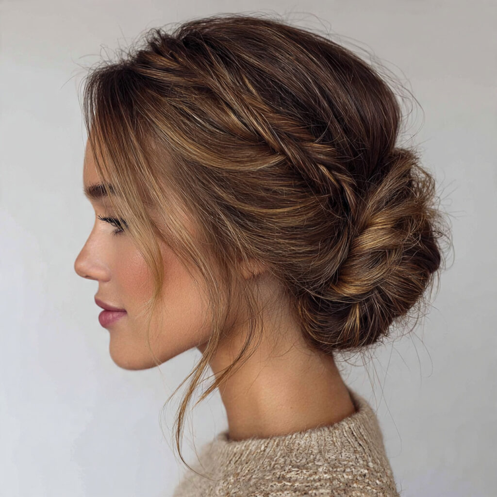 14 Greasy Hair Hairstyles That Actually Look Chic, Not “I Overslept Again.” 2 sleek low bun for greasy hair hairstyles